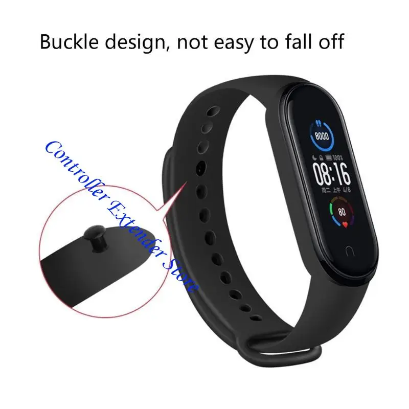 N84B Спортивные браслеты мягкие силиконовые ремня ремня Потта -защита для Mi Band 6 5 для W