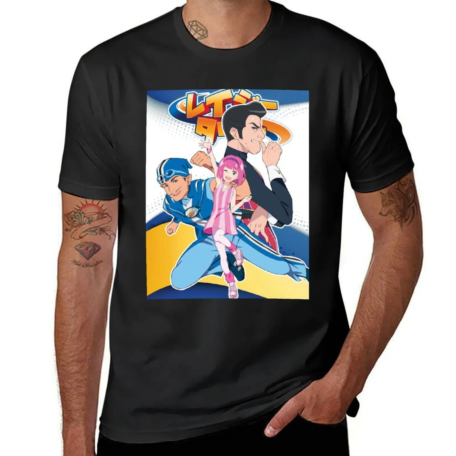 lazytown T-Shirt customizeds anime clothes mens workout shirts