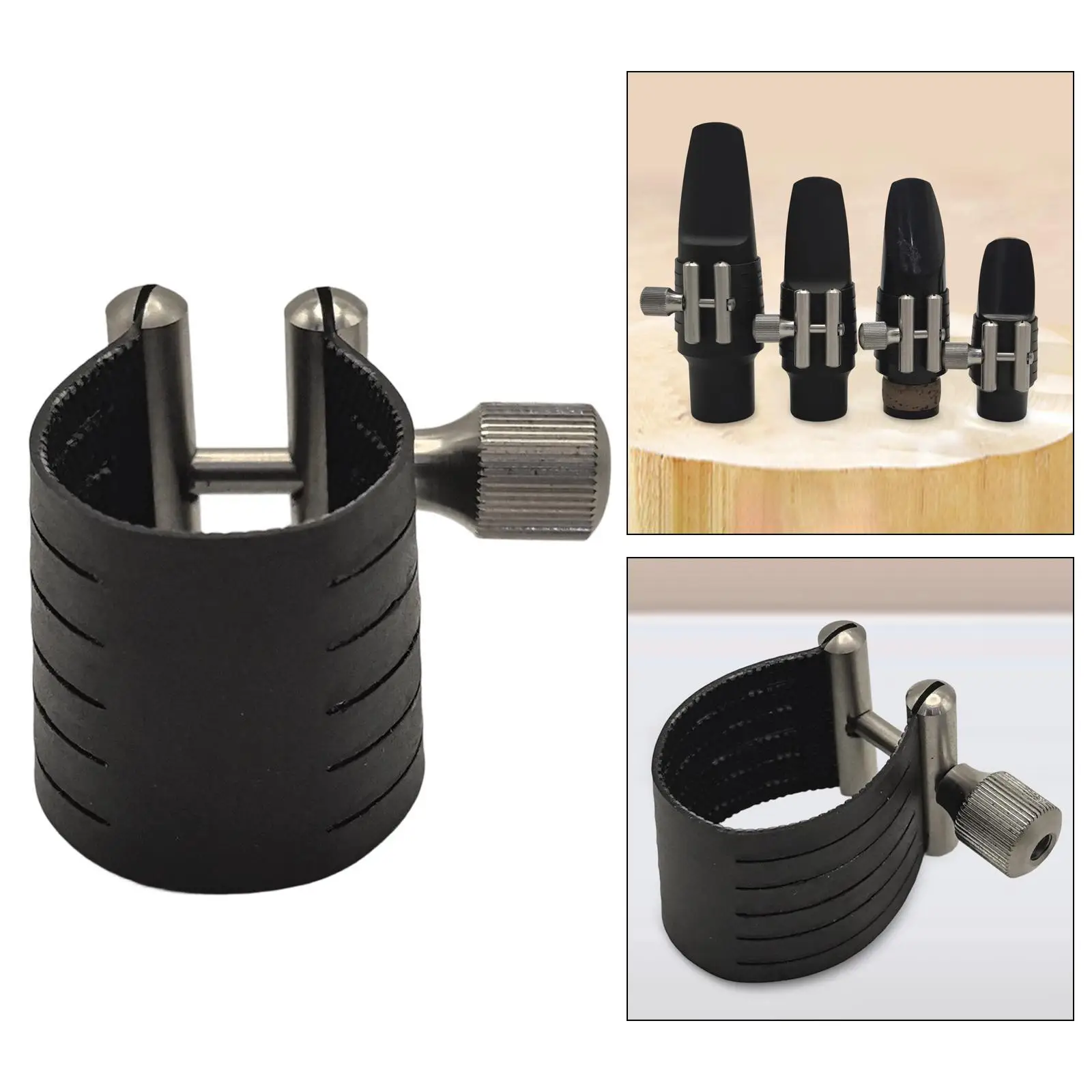 Saxophone Ligature Lightweight Easy to Install Mouthpiece Clamp Ring for Clarinet Saxophone Bass Saxophone Musical Lover Student