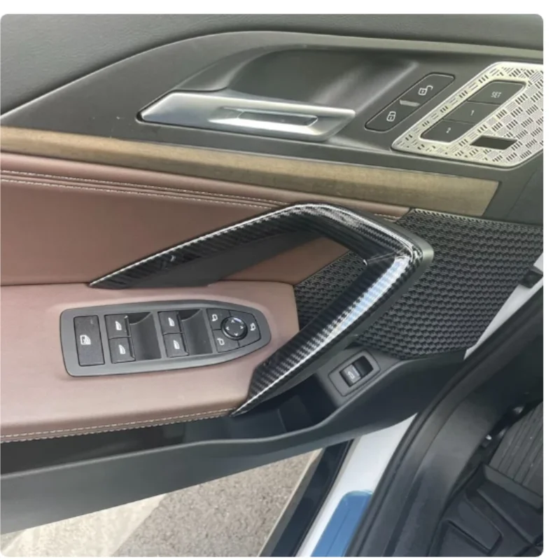 

For BMW X1 2023-2024 Interior replacement accessory ABS Carbon Fiber /2016-2022 midcolumn sticker matte