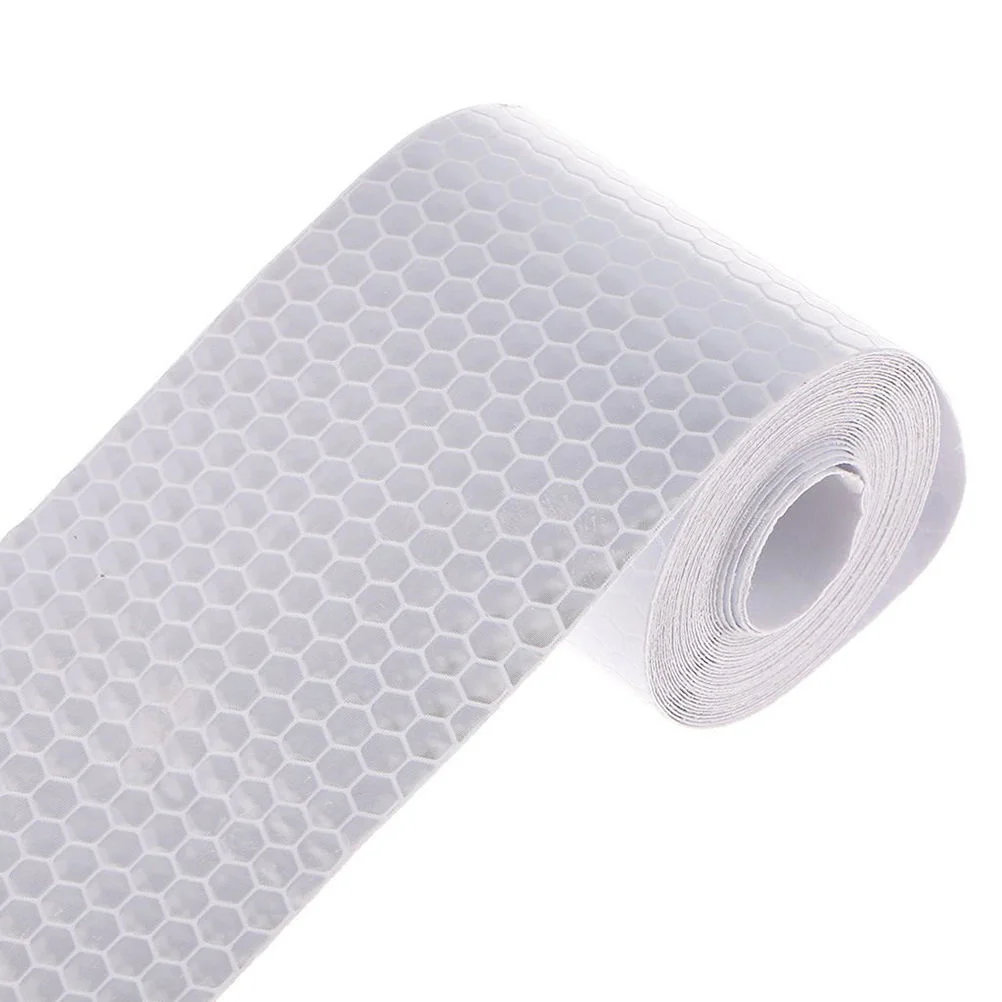 3pc White Adhesive Crystal Color Reflective Tape For Running Safety Night Riding Outdoor Gear Camping Hiking Tools Lorescent