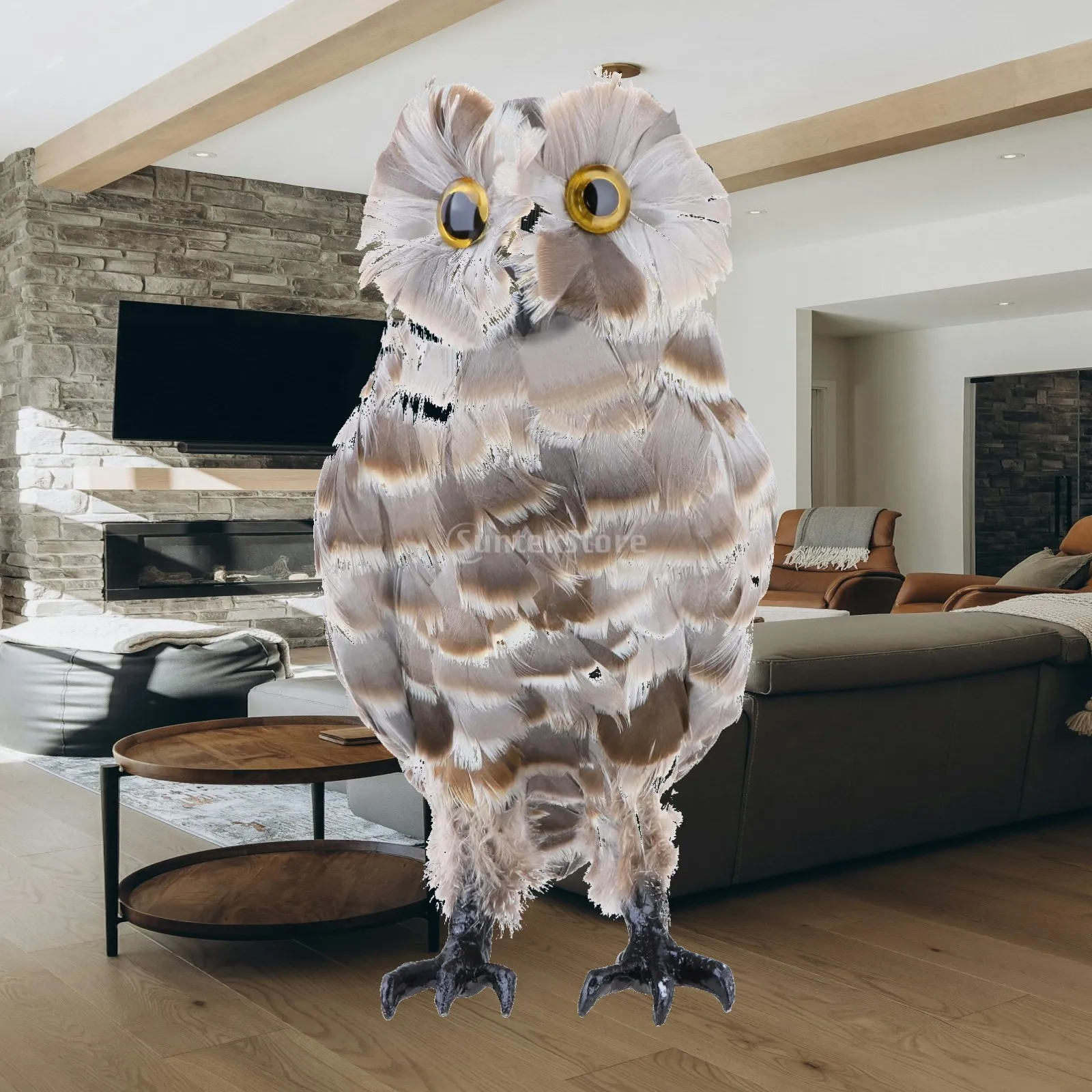 Lifelike Owl Ornament Artificial Bird Statue Garden Accessories for Decoration Pigeon Bird Decor for Home Display