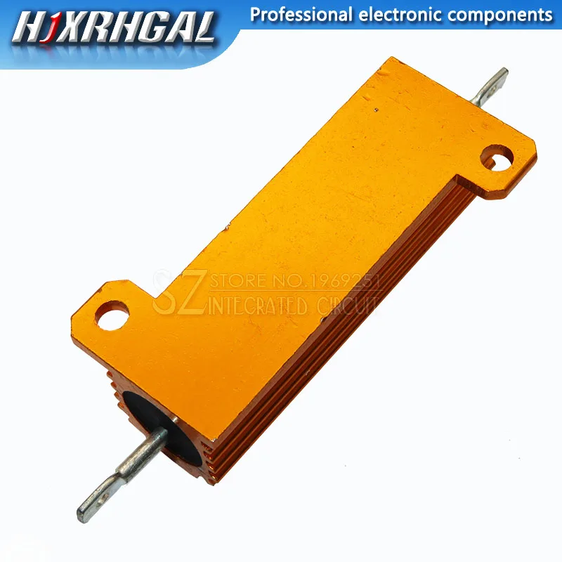 50W Aluminum Power Metal Shell Case Wirewound Resistor 0.01 ~ 100K 0.05 0.1 0.5 1 1.5 2 6 8 10 20 100 150 200 300 500 1K 10K ohm