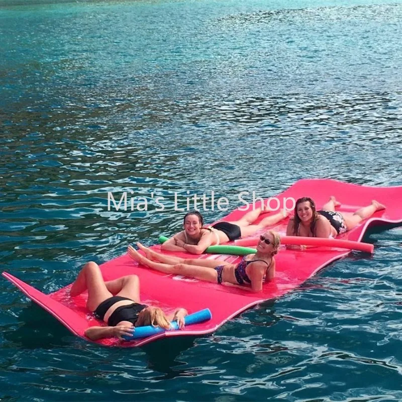 Summer Water Fun XPE Foam Floating Mat, Multi-Person Lily Pad Water Mattress for Lake Pool Boat Party