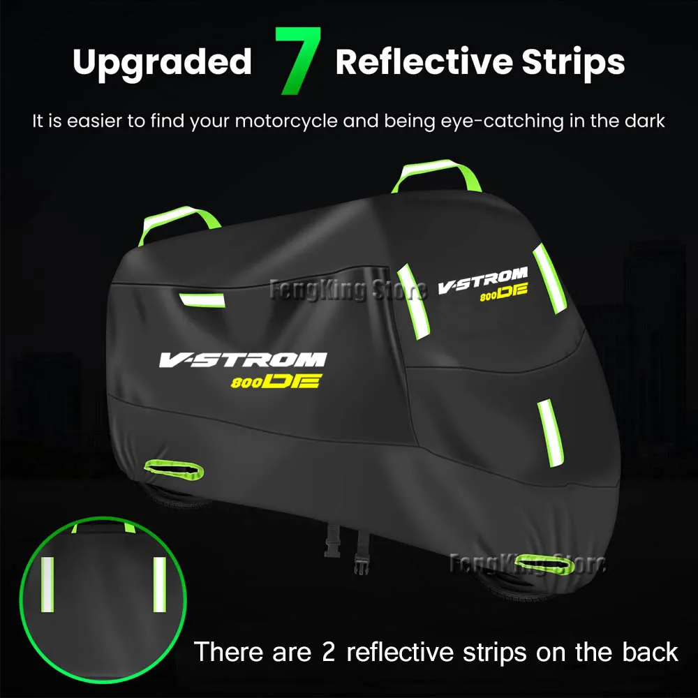 

For v-strom 800de vstrom 800de Motorcycle Cover UV Protective Dustproof Snowproof Outdoors Rain Waterproof Cover