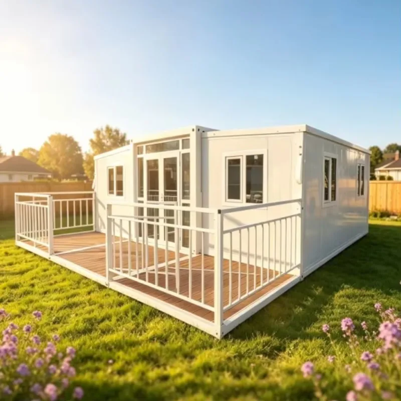 Prefabricated Tiny House 20ft 40ft Portable Expandable Container House Mobile Prefab Home Cabins Warehouse Villa Courtyard