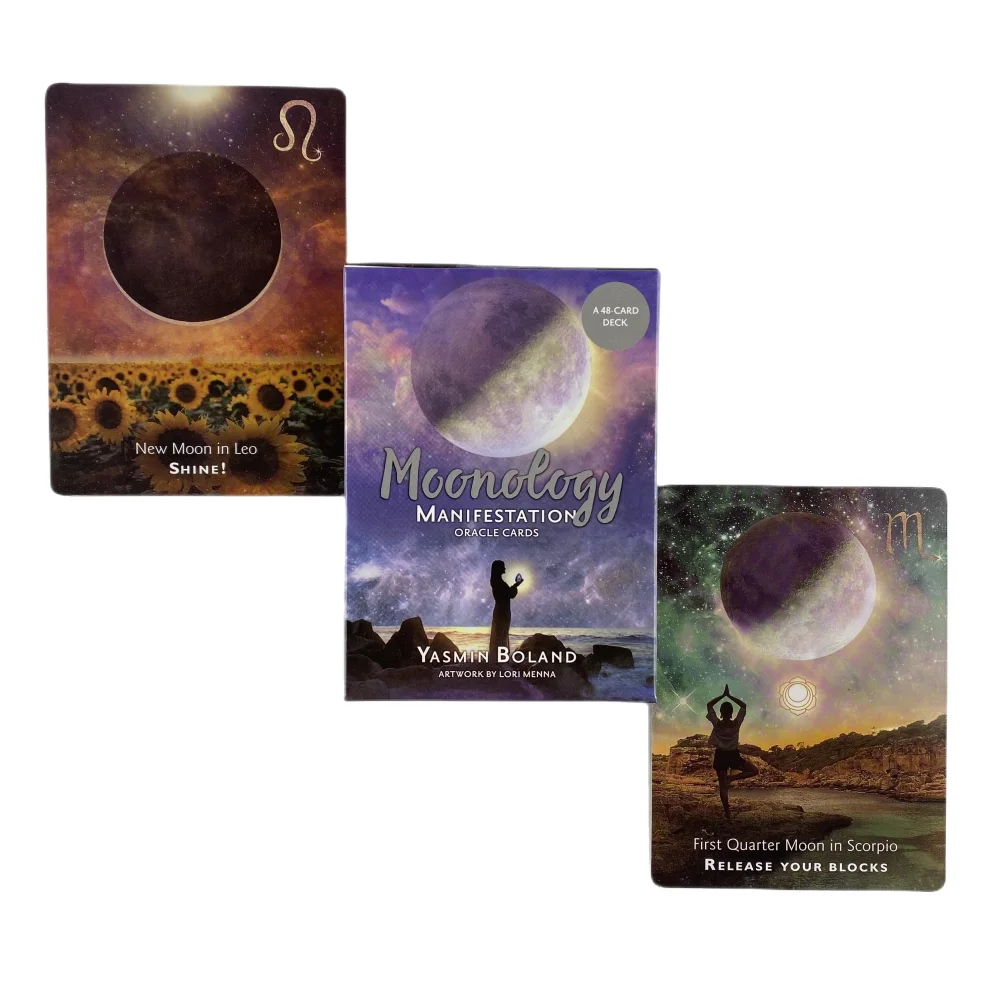 New Magic Moon Oracle Cards Divination Deck English Versions Edition Moonology Manifestation Board Playing Table Games For Party