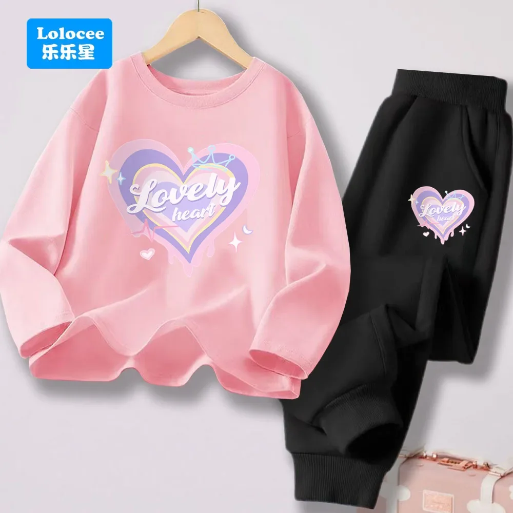 

Kids Autumn Cloth Sets Baby Girl Long Sleeve And Pants Sets Little Girl SpringAutumn Sets Two-Piece Casual Clothing AXCH1