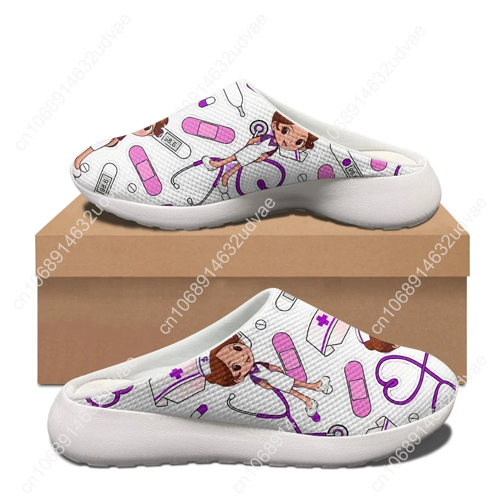 2022 Brand Design Gradient Women's Sandal Summer Comfortable Flats Nursing Shoes Medical Print Ladies Home Slippers
