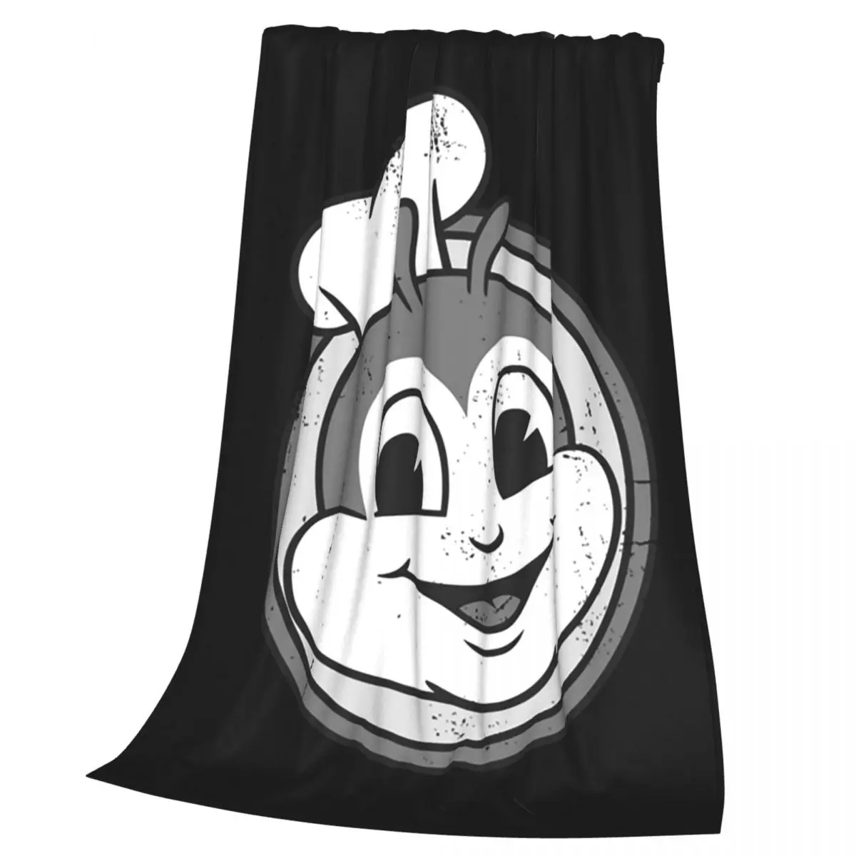 Jollibee Burger Restaurant Mascot Blanket Soft Warm Flannel Throw Blanket Cover for Bed Living room Picnic Travel Home Sofa