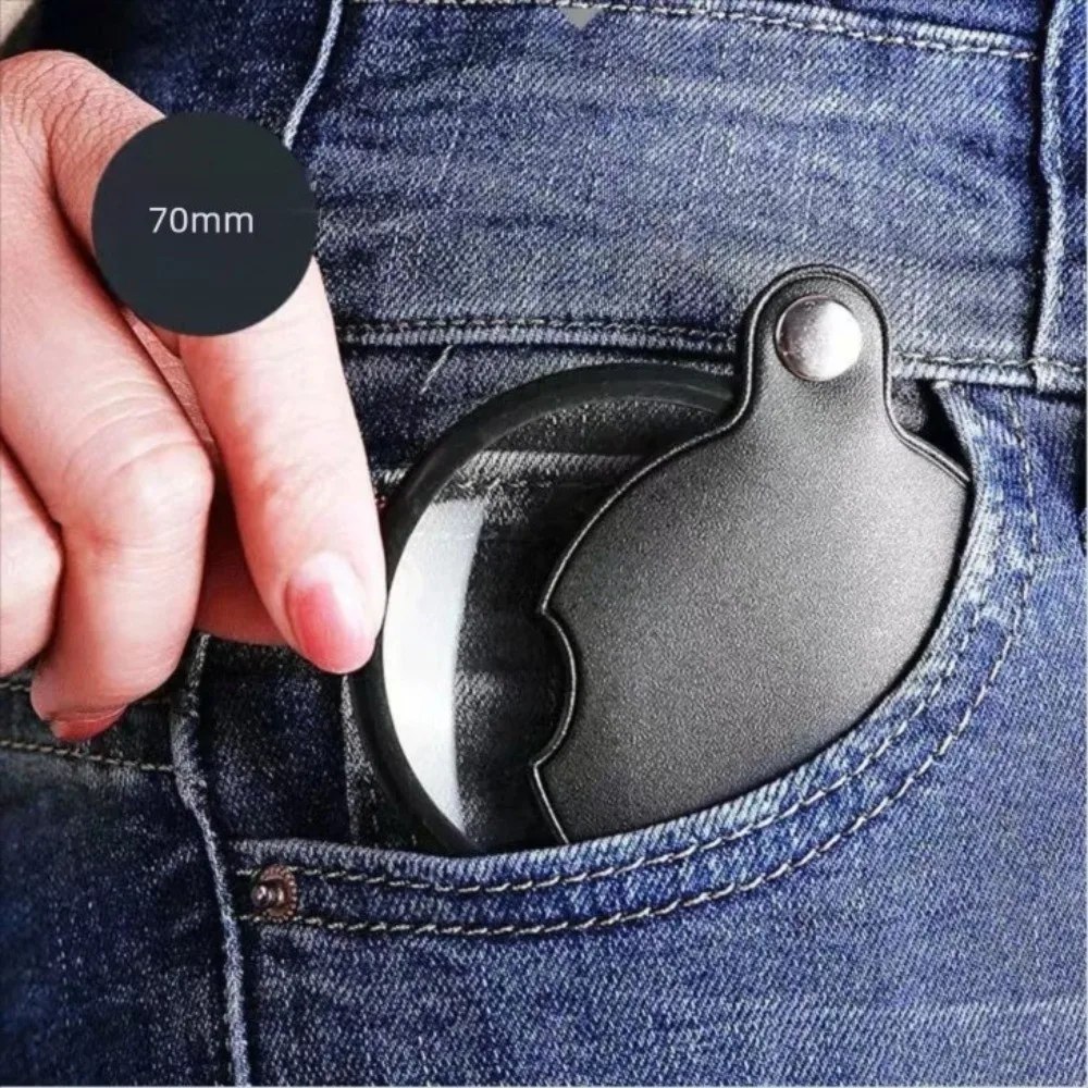 50/60/70 مللي متر نظارات مكبرة صغيرة يده جيب صغير المكبر حافظة جلدية واقية قابلة للطي مكبرة أعمال قريبة #6