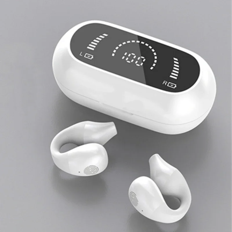 S03 Wireless BluetoothEarbuds Power Display Headset for IPhone HD Sound Earphones Clip-on Headphones Sport Music Earbud With Mic