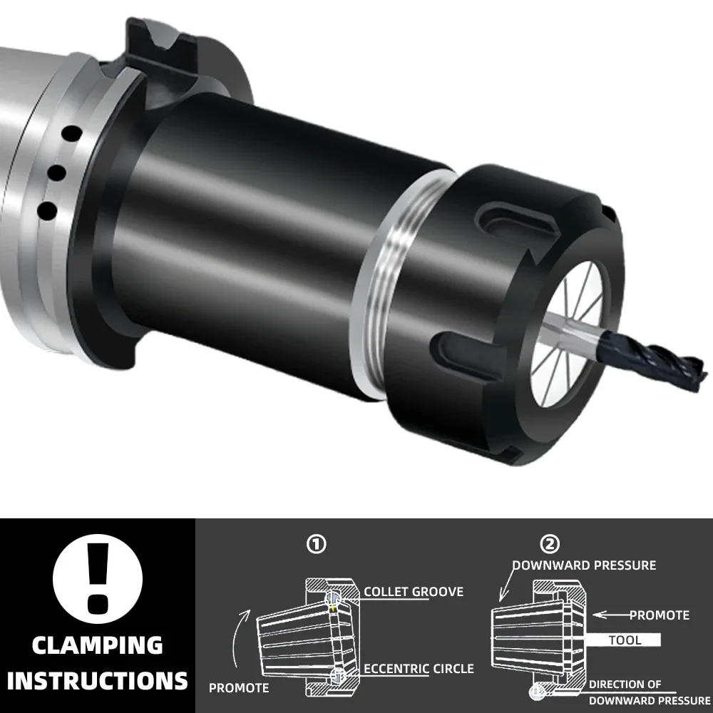 Imagem -05 - Cnc Milling Tool Holder Punho da Faca Centro de Usinagem sk Din69871 Iso30 Jt40 Jt50 Er16 Er20 Er25 Er32 Er40 Din69871