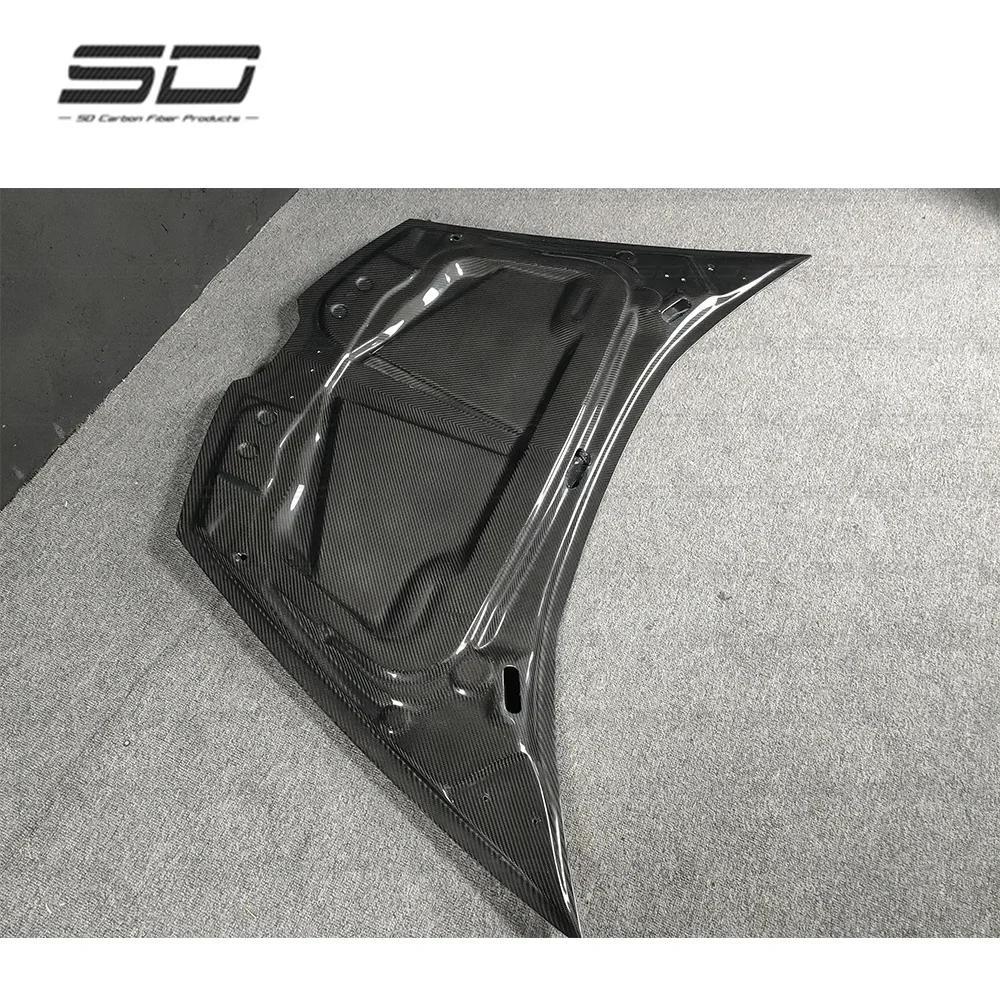 SD carbon 1016  Dry  Carbon Fiber Engine Hood For 2014-2018 Lamborghini  Huracan Lp610  Lp580