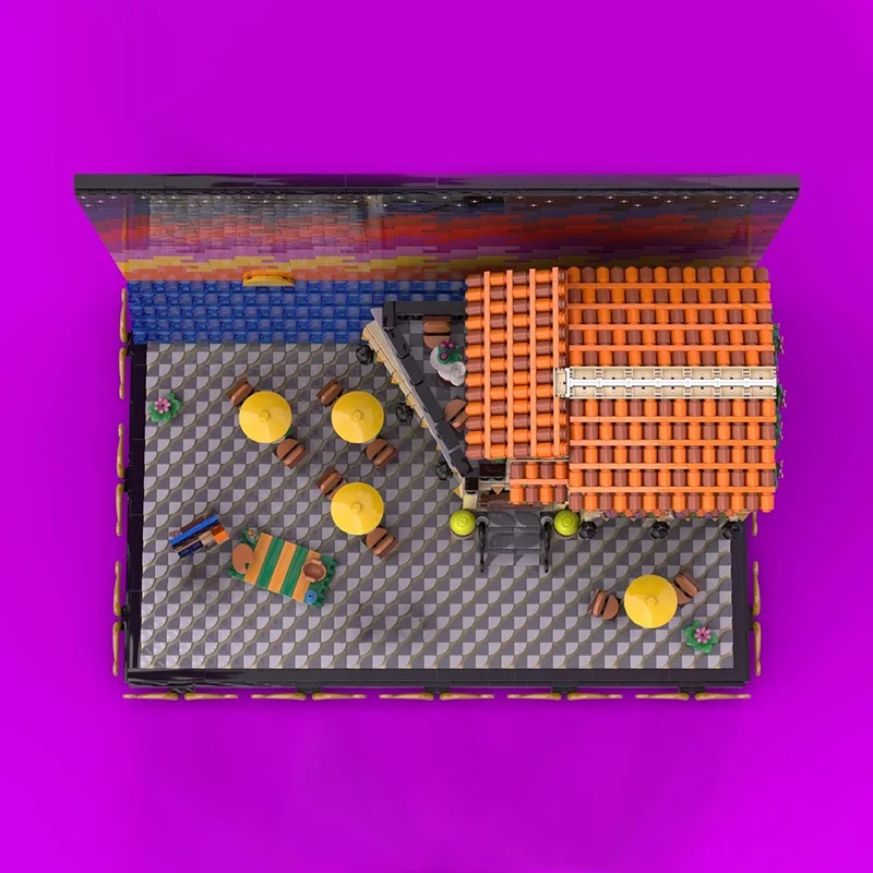 4198 Uds. MOC SEASIDE SUNSET DIORAMA Ideas y bloques de construcción de modelos montar juguete DIY regalos de navidad idea creativa ladrillo niños