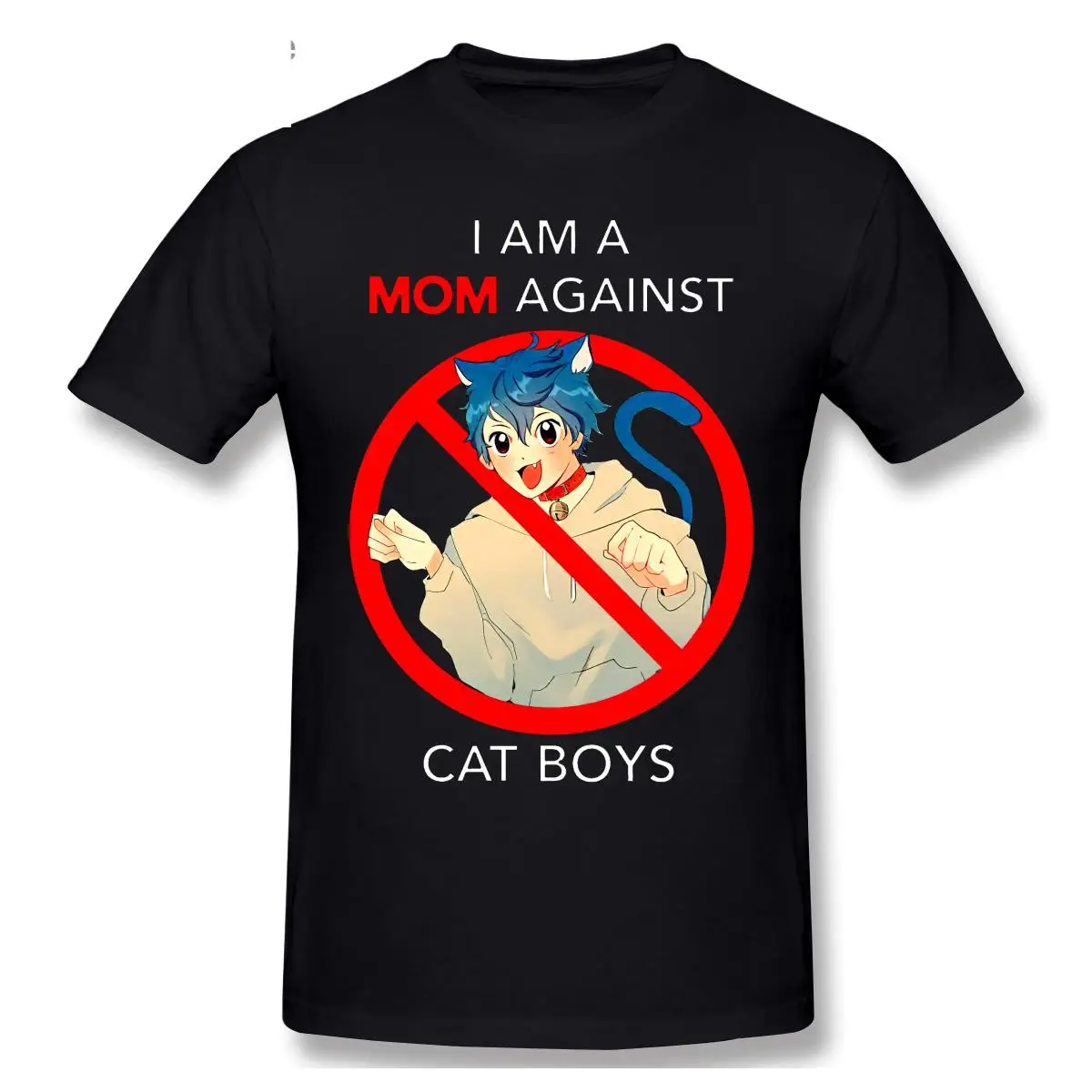 

FPI Am A Mom Against Cat Boys Unisex Kawaii T Shirt Men Women Funny Anime TShirt Adult Cute Classic T-shirts Cotton Womens Top