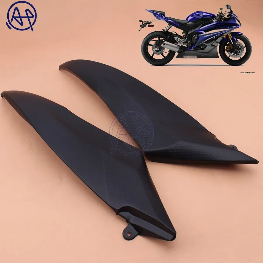 

Motorcycle Sticker Black Plastic L&R Gas Tank Side Cover Panel Fairing For Yamaha YZF R6 2006 2007
