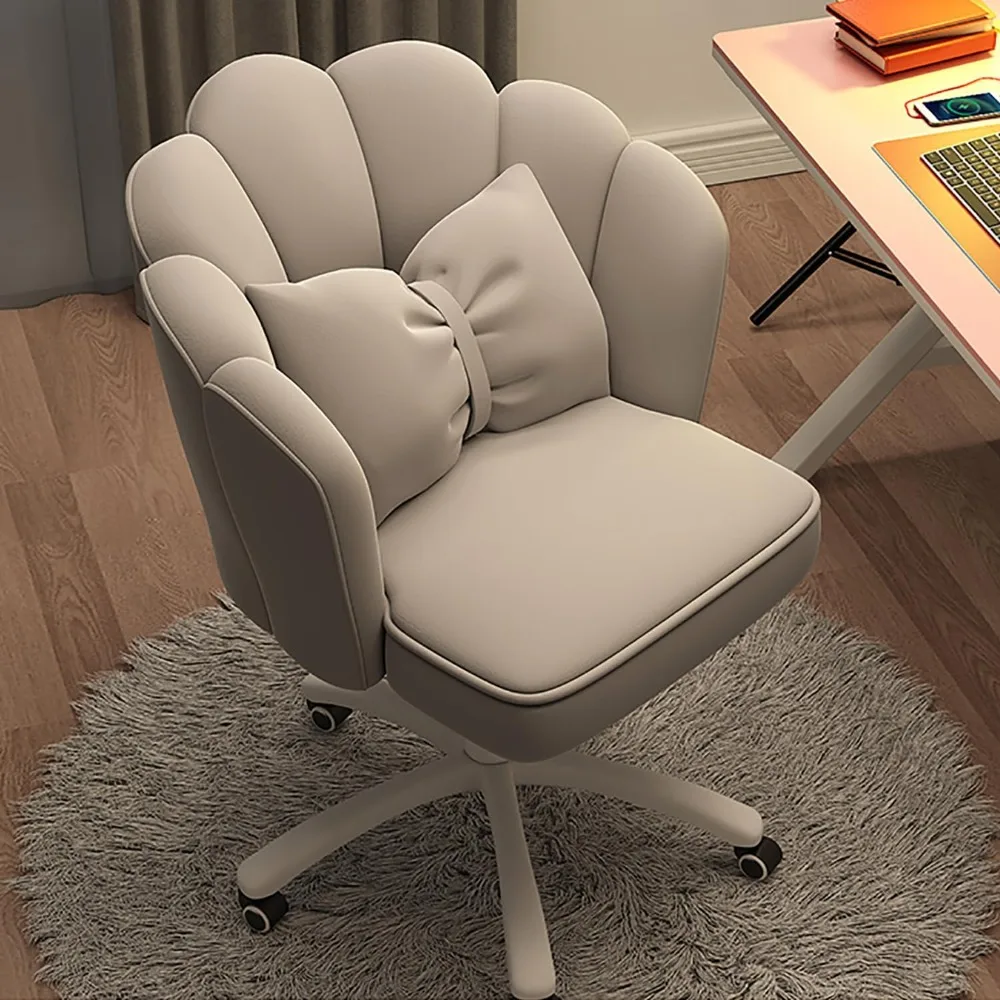 Home Office Desk Butterfly Chair with Mid-Back Upholstered Modern Tufted Computer Task Chair Swivel Height Adjustable Velvet Acc