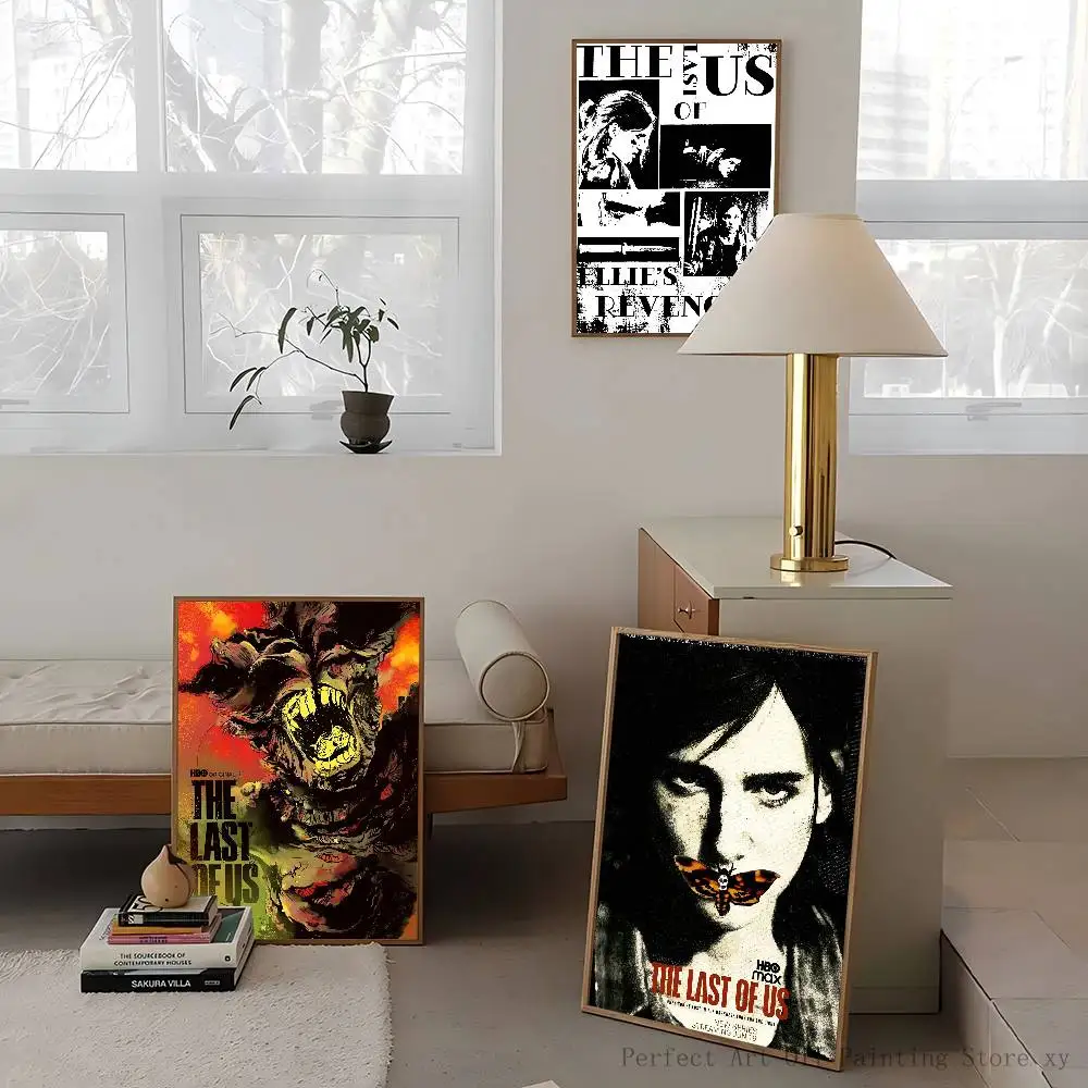 ملصق لعبة فيلم The Last Of Us مطبوع عليه ورق غرفة المعيشة وغرفة النوم ومدخل البار والمطعم