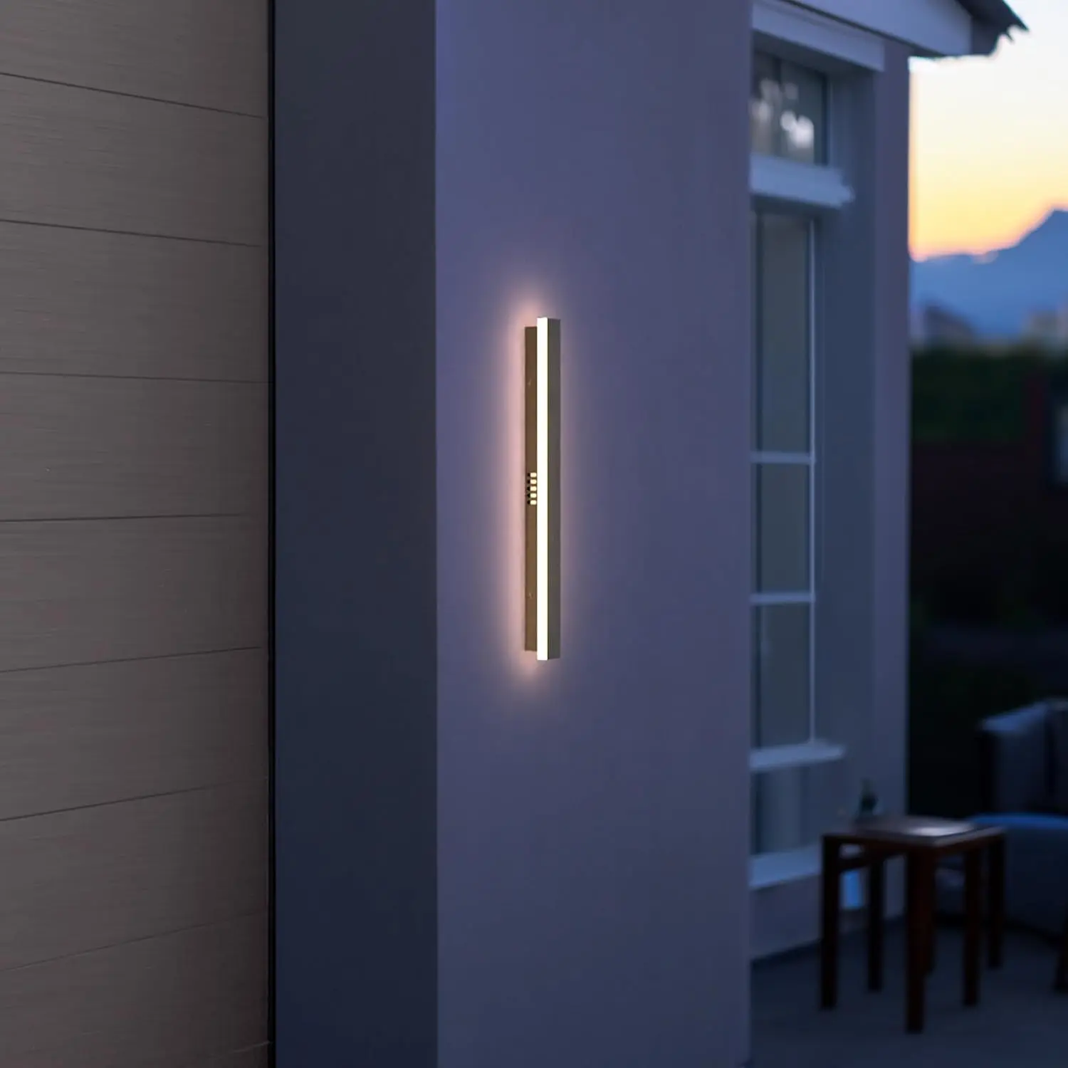 

2 Pack LED Outdoor Wall Lights Modern Black Outdoor Wall Sconce, IP65 Waterproof,Linear Exterior Wall Light for Entrance Hallway
