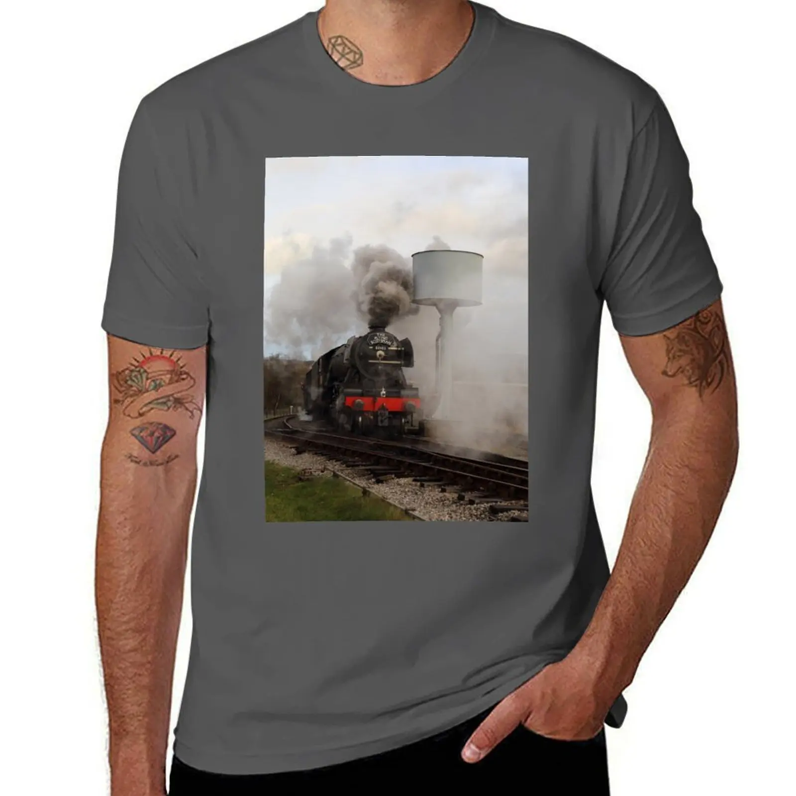 

Flying Scotsman getting under steam. T-Shirt man t shirt cotton man t shirt summer T-Shirt