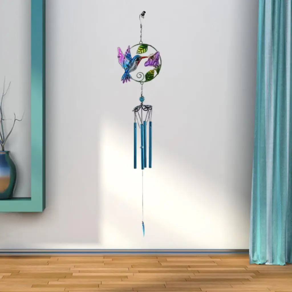 Bird Wind Chimes Indoor Outdoor Hanging Wind Bells with S Hook for Festival,