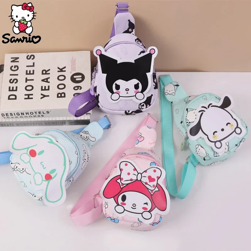 

Wholesale Sanrio Bag Y2K Hello Kitty Cinnamoroll Backpack Kuromi Chest Storage Pouch Shoulder Bag Girl Travel Crossbody Kid Gift