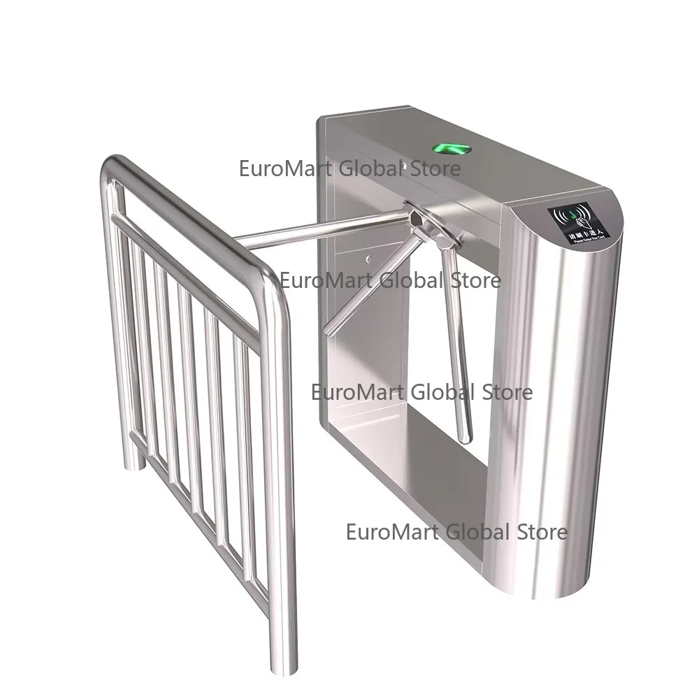 Customizable Tripod Turnstile With Dual Camera Facial/Hand Palm/Fingerprint/QR Code Recognition Live Detection Technology