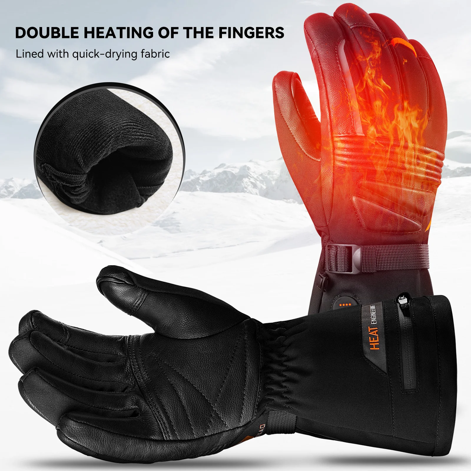 Heated Gloves for Women and Men Rechargeable Heated Motorcycle Gloves for Skiing Hiking and Arthritis Hands