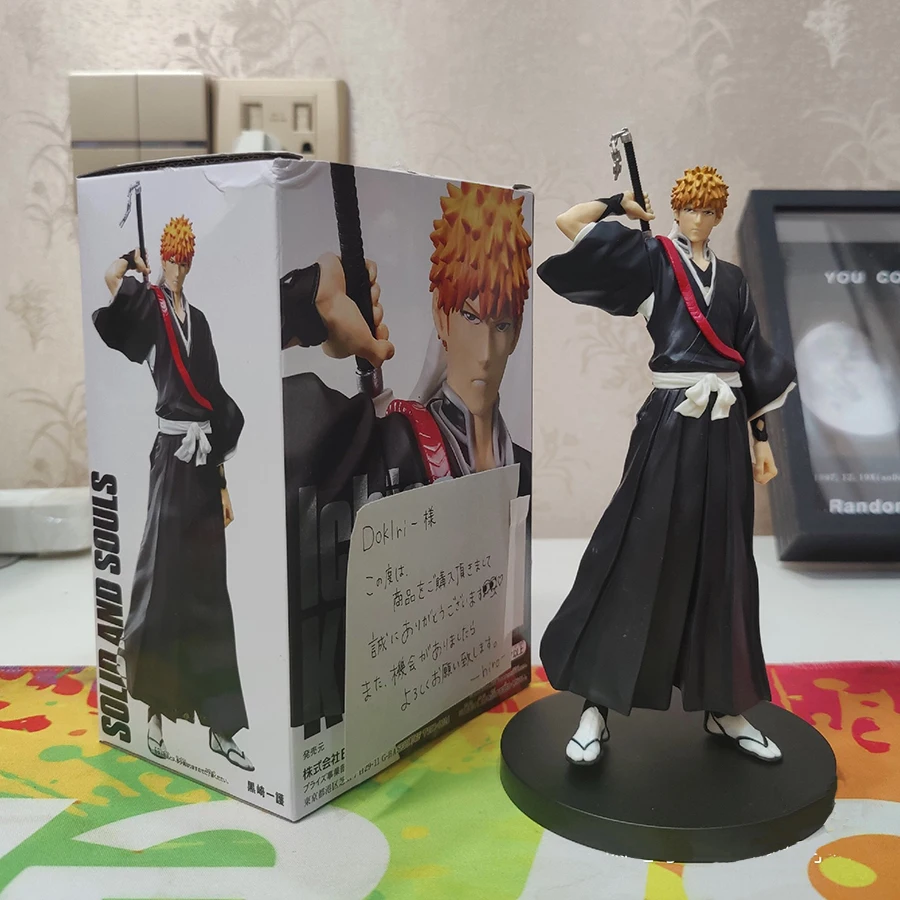 Original Banpresto Anime Bleach Solid And Souls Kurosaki Ichigo Action Figures Collectible Model Figurals Brinquedos Gift 18cm