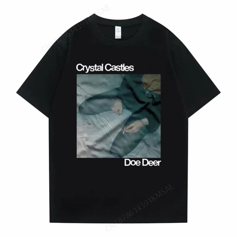 

Crystal Castles Doe Deer Graphic Print T Shirts Men's Hip Hop Casual Vintage T Shirt Men Women Gothic Rock Oversized T-shirts