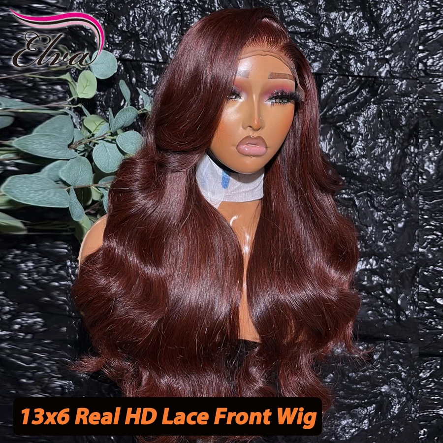 250% الكثافة ارتداء والذهاب غلويليس شعر مستعار 99j بورجوندي أومبير الملونة 13X6/13X4 الجسم موجة شفافة HD الدانتيل أمامي خصلات الشعر المستعار الإنسان