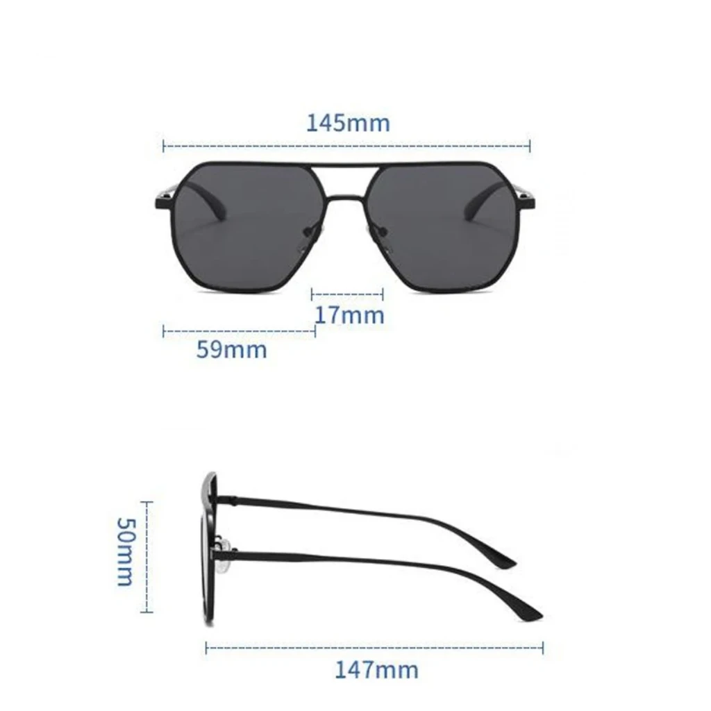 Vintage Polarized Sunglasses Men Fashion Black Shades Eyewear Retro Trendy Brand Design Sun Glasses for Driving Fishing Unisex view 5