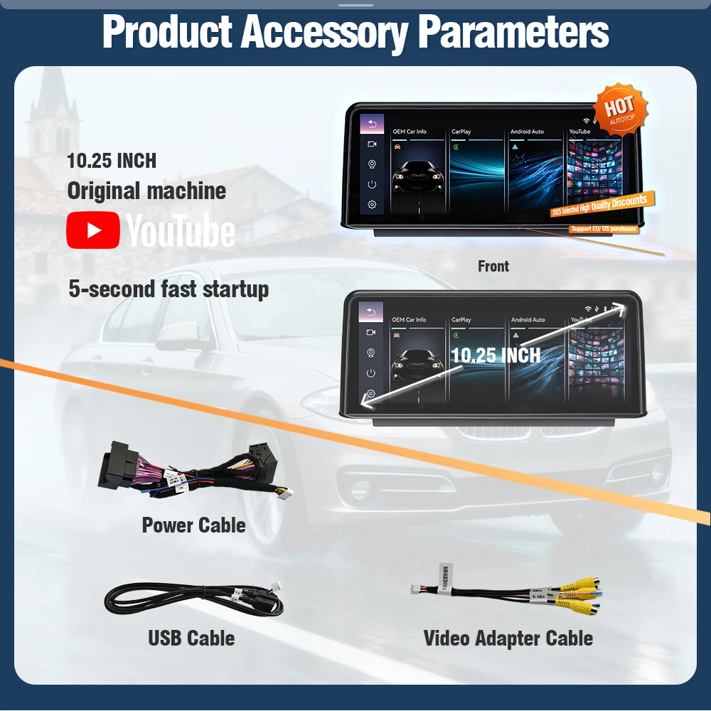 راديو يوتيوب بديل للسيارة مقاس 10.25 بوصة من AUTOTOP لسيارة BMW 2 1 Series F20 F21 F22 F23 2011-2017 NBT، Carplay اللاسلكي Android Auto #6