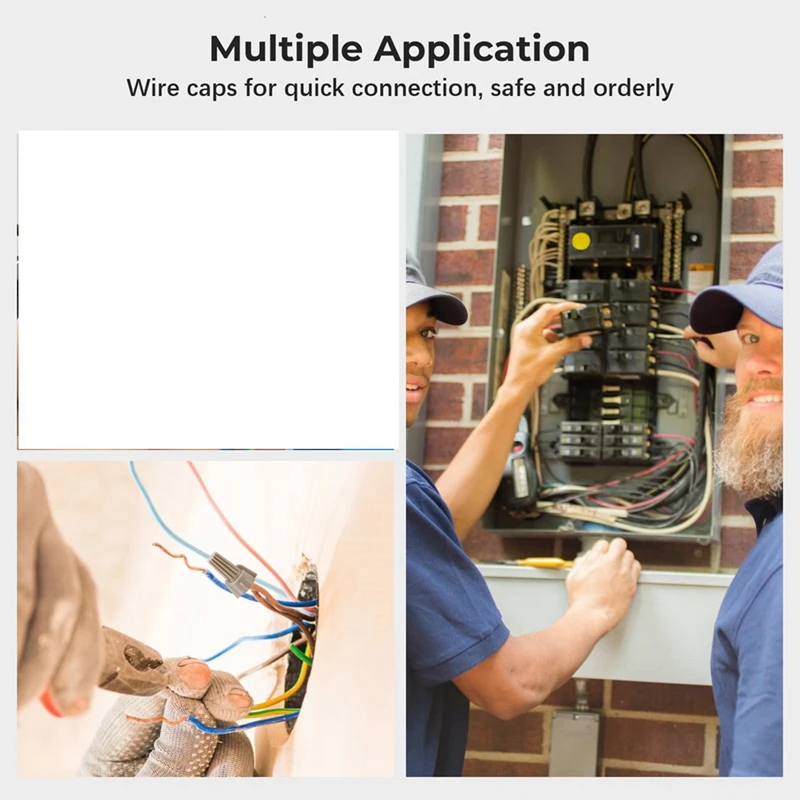 Wire Connector Nuts, Wing Wire End Connector Caps,Rib Caps For Connecting Wires,Spring Screw Terminal Durable Easy Install