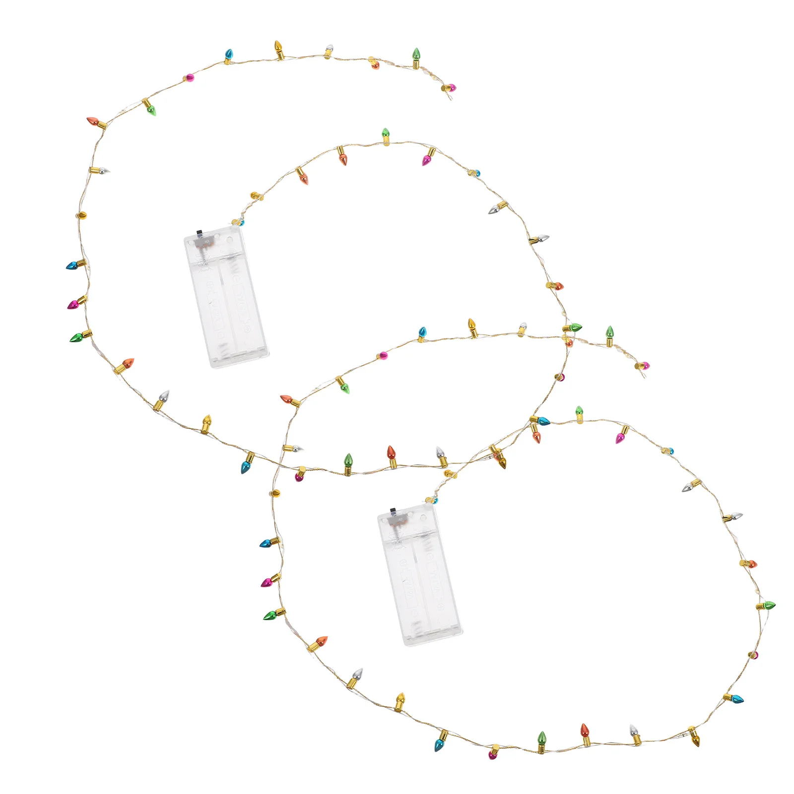 

2pcs Christmas String Lights For Dollhouse Decoration Miniature Accessories Fairy Garden Craft Diy Lighting Kit Tiny Led Fairy