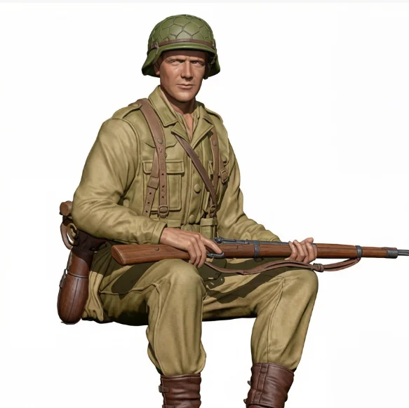 

1/35 50mm Soldier Resin Model Kit Self Colored and Assembled A-1858