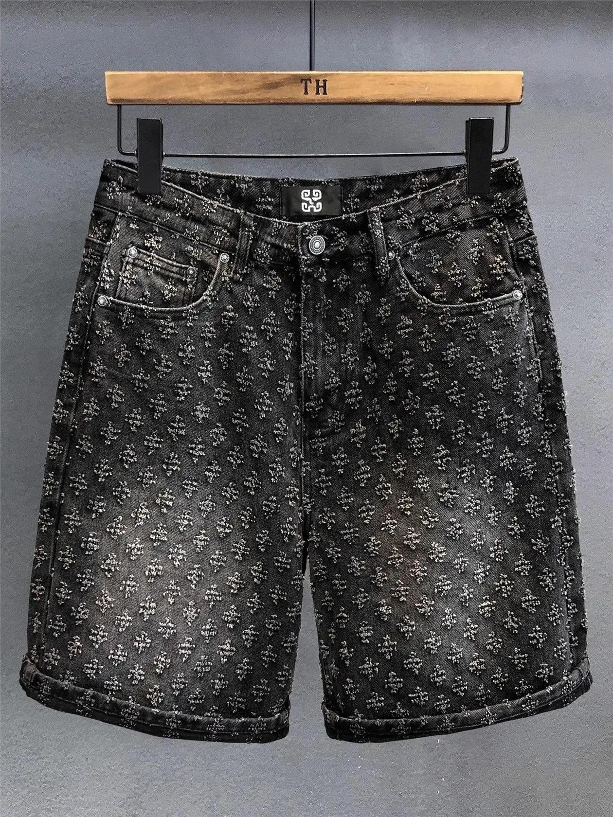 

Men's Retro Five Inch Denim orts Casual High Waist Wide Leg Pants Modern Sle Breathable Comfortable Autumn Season Jeans