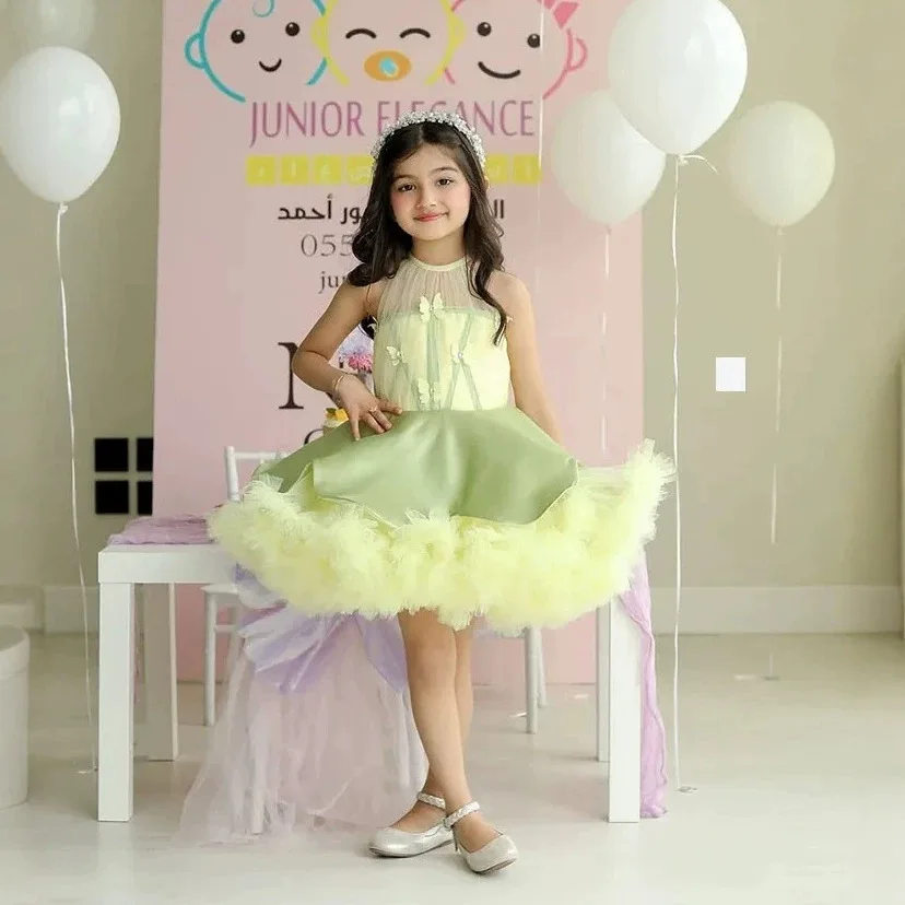Girl's Gradient Mesh Princess Dress AliExpress Children's Dress Birthday Sweet Poncho Dress Fashion Stylish