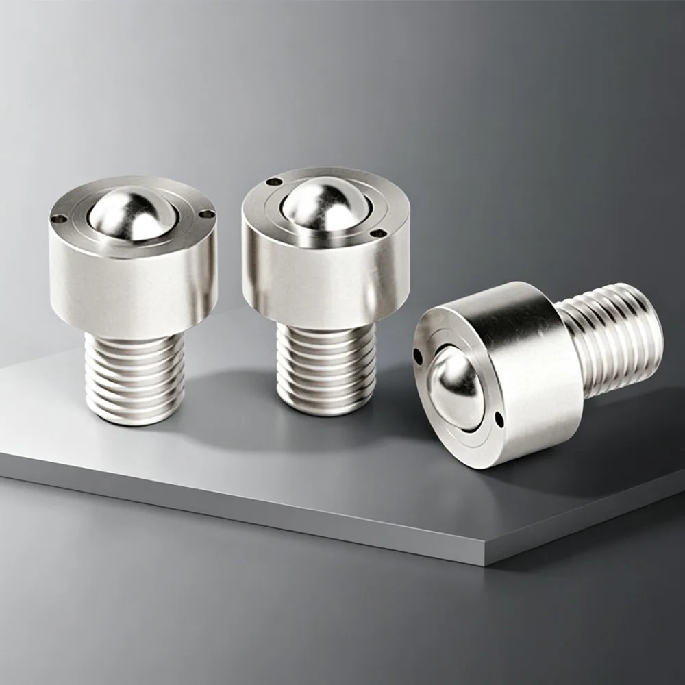Heavy Duty Stainless Steel Bull Eye Ball Transfer Unit Round Bolt Type For Conveyor Material Handling Automation