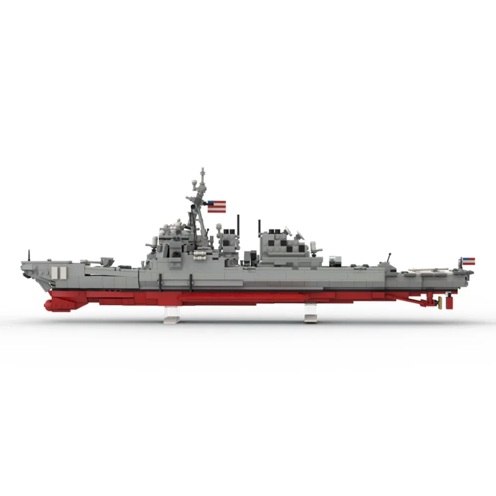 

MOC WW2 Military Arleigh Burke - Flight I Version Warship Bricks Model US Naval Strategic Ship Building Blocks Assembly Toy Gift