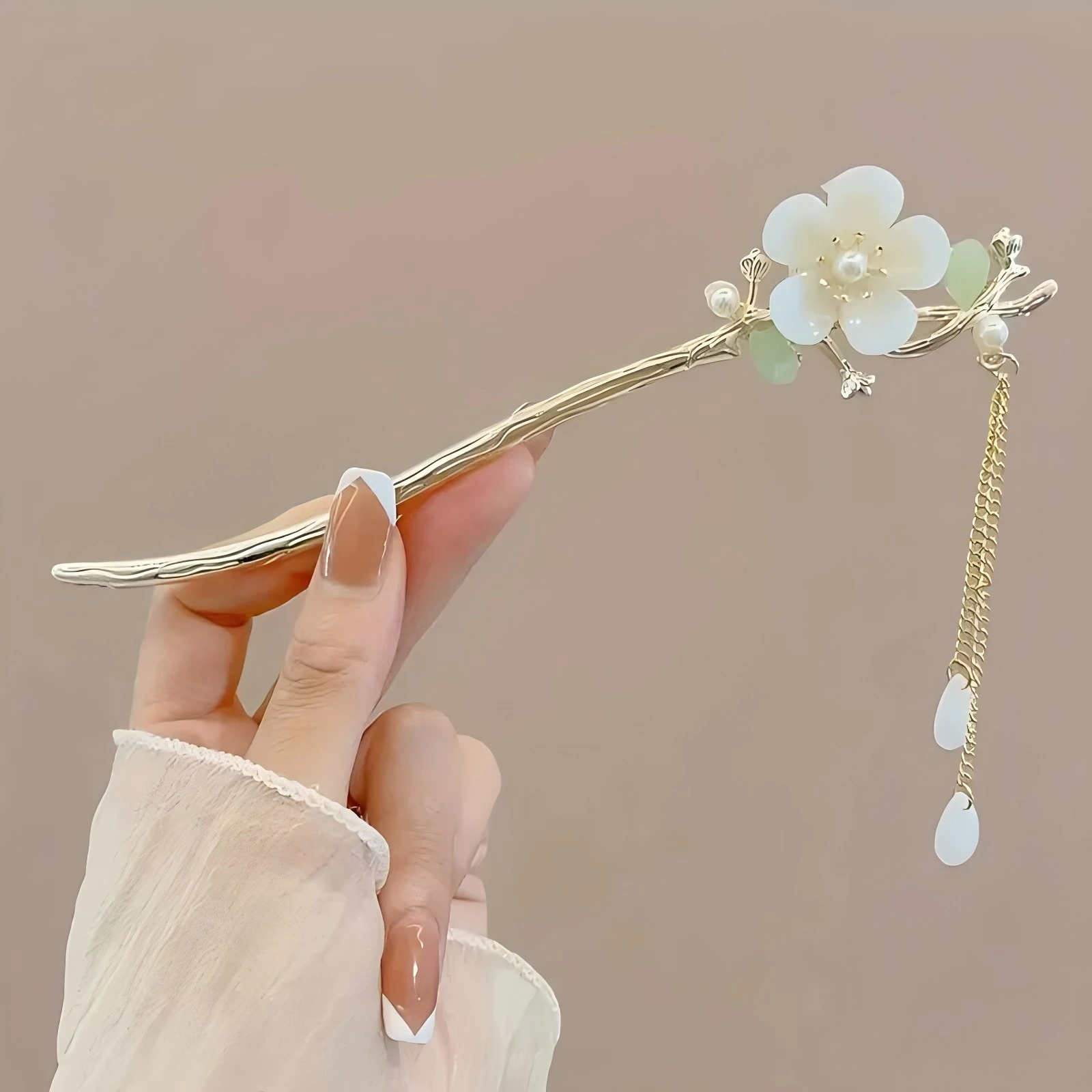 1/6pcs Elegante Chinese Stijl Kwastje Haar Stok Traditionele Bloemen Ontwerp Kapsel Accessoire Vrouwen Sieraden Haarspeld Haarnaald