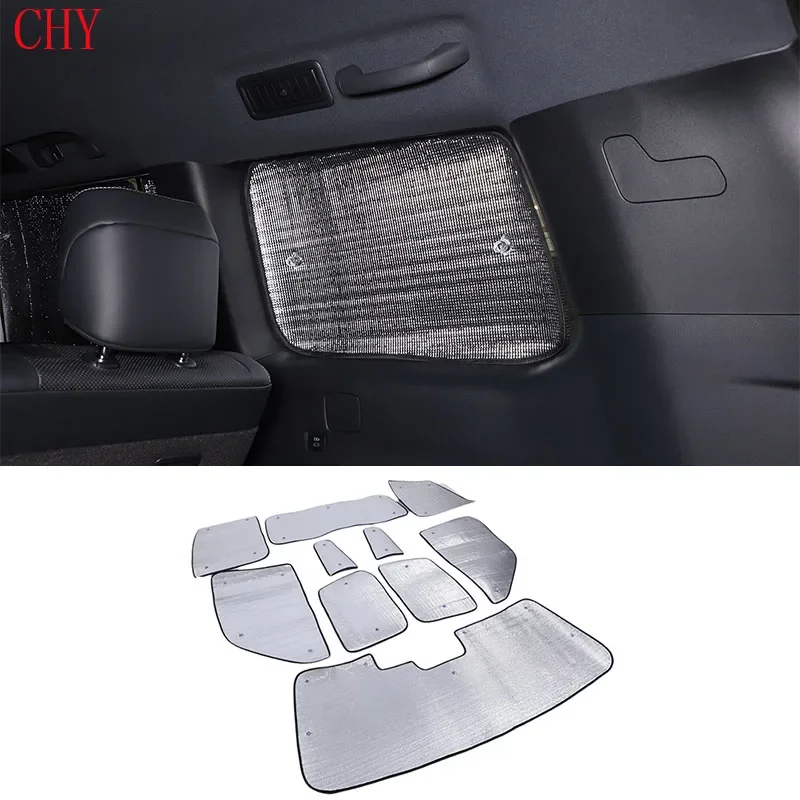 Aluminum Foil Silver For Toyota Land Cruiser Prado 250 LC250 2024+ Car Full Window Glass UV Sunshade Car protection accessories