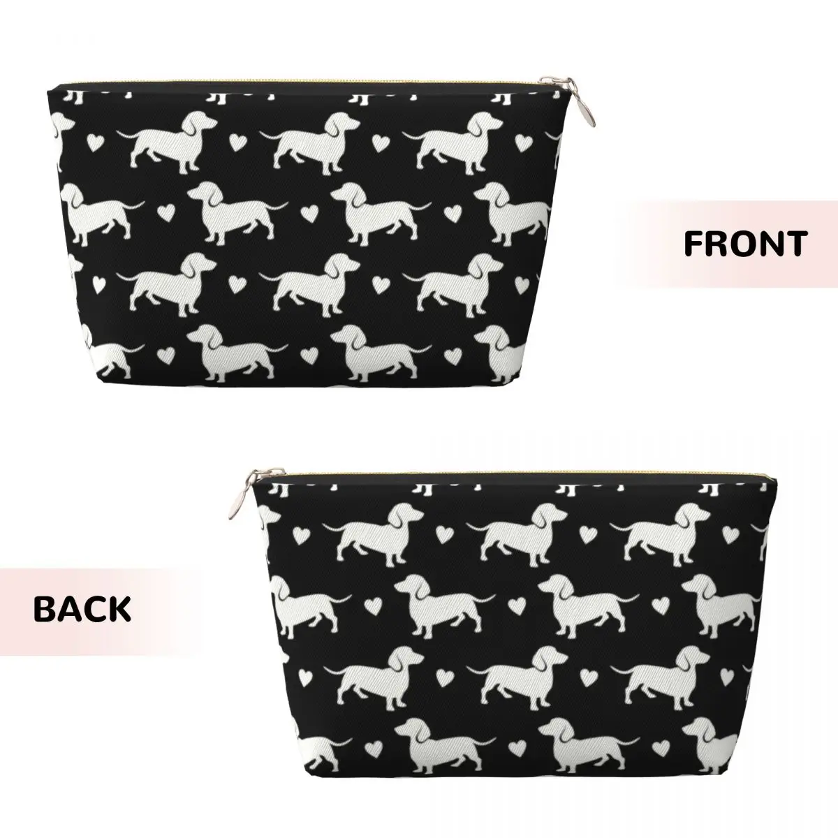 Custom Sausage Wiener Badger Dogs Makeup Bag for Women Travel Cosmetic Organizer Fashion The Dachshund Storage Toiletry Bags