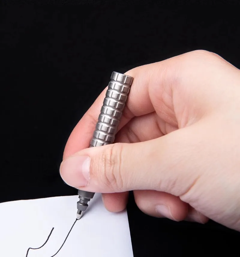 Titanium Alloy Mini Ballpoint Pen Portable Writing Multipurpose Office Ballpoint Gift