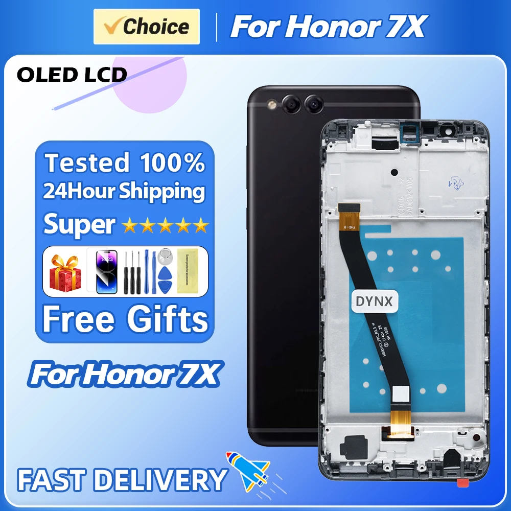 New For HUAWEI Honor 7X Display Touch Screen Digitizer Assembly Replacement For BND-TL10 BND-AL10 BND-L21/L22/L24 Display LCD