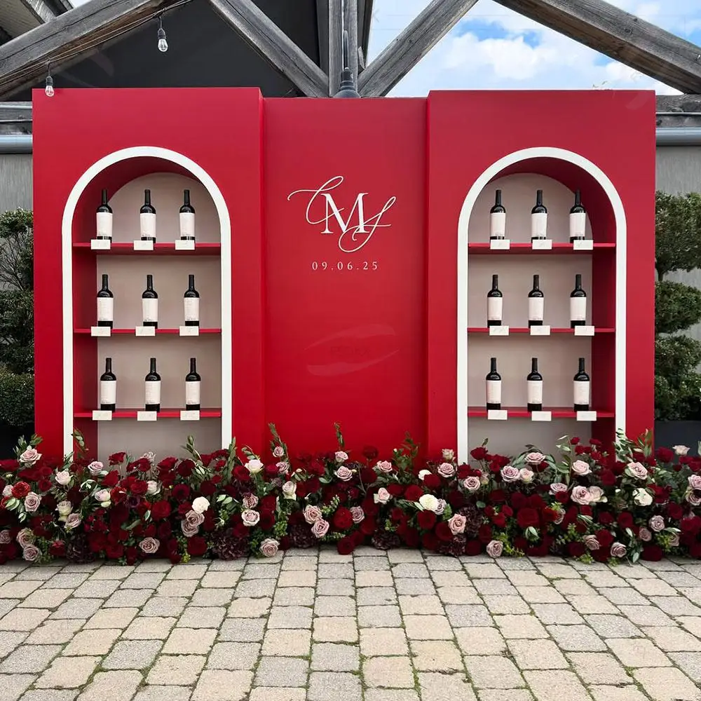 

FSDKX товары для вечеринок украшения событие ПВХ стенд полка фон настенная витрина для шампанского