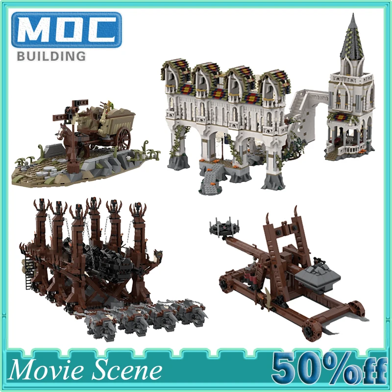 แหวนฉากภาพยนตร์ MOC Building Block Lord of the Ringsd อิฐแม่มด King ของเล่นจอแสดงผลคอลเลกชันการศึกษา Xmas ของขวัญ