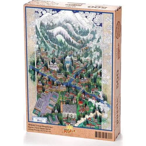 King Of Puzzle Turkey Miniatures-Bursa-Nusret Çolpan Wooden Puzzle 500 Parts