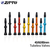 ZTTO 2pcs Bicycle F/V Presta Tubeless Tire Valve 40mm 60mm 80mm MTB Road Bike Rim Valves CNC Alloy Nipple Brass Core Valve Tool